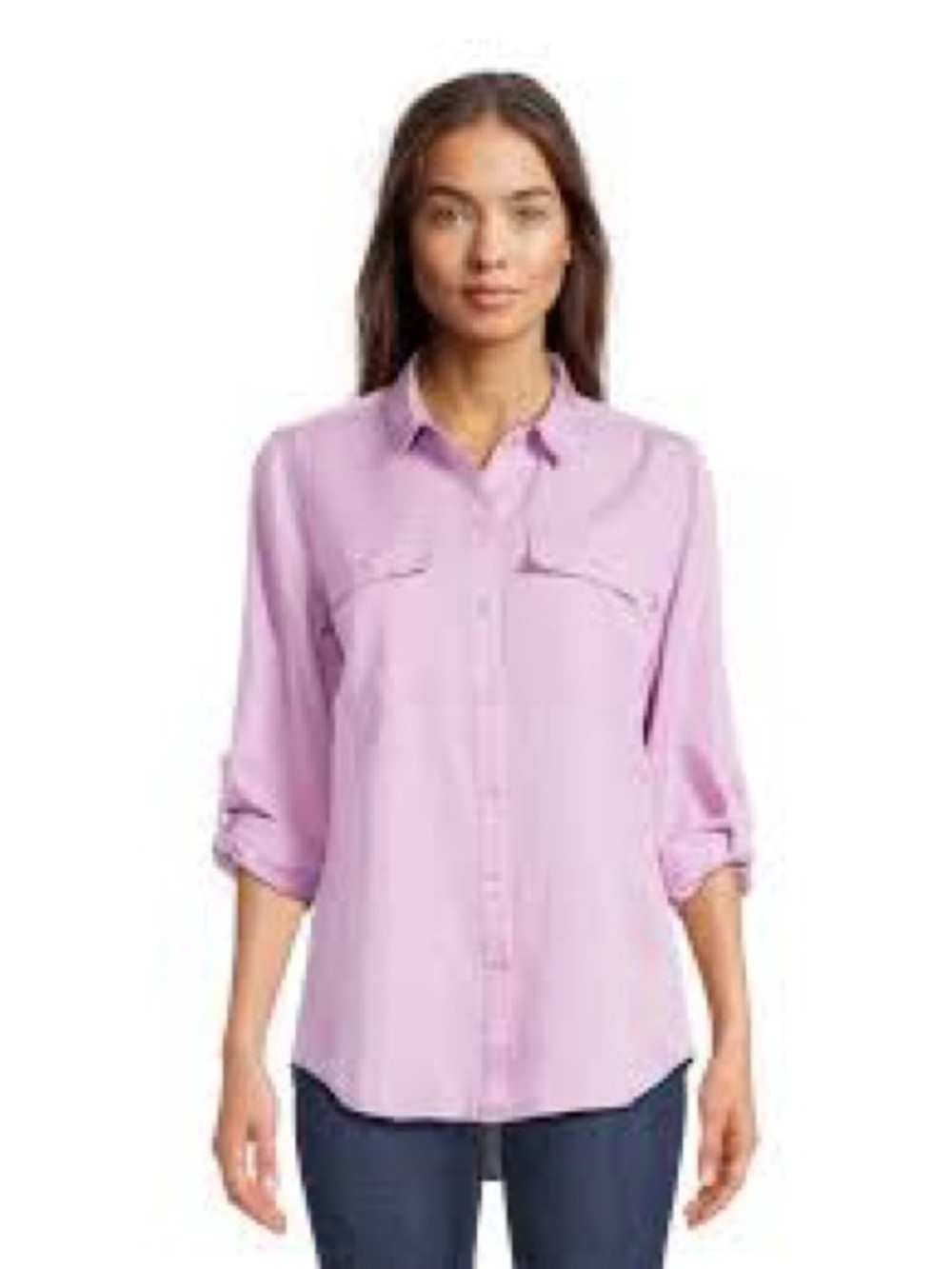 Ivanka Trump Lavender Button-Front Blouse 879